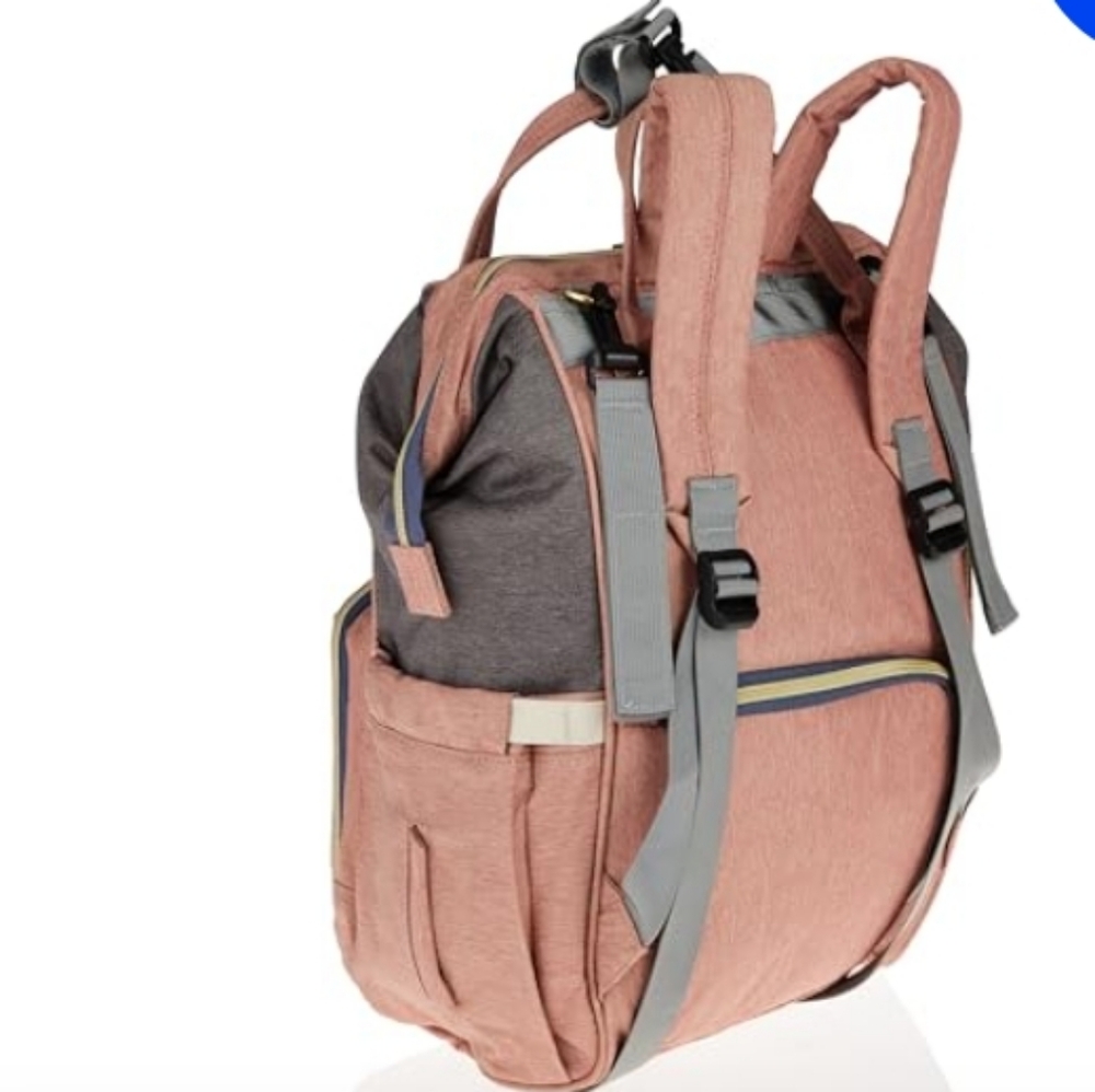 Zounich Multipocket Diaper Bag (Orange/Grey) A- - Picture 9 of 11